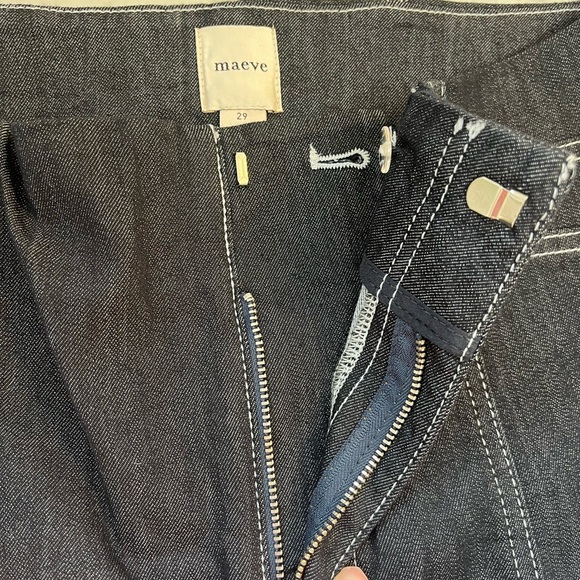 Maeve Downtown Date High-Rise Straight-Leg Jeans dark indigo womens 29 nwt - Picture 4 of 9